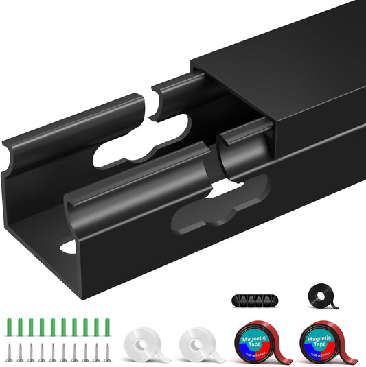 Organize Cords Effortlessly! Magnetic Cable Raceway Set by Aocii