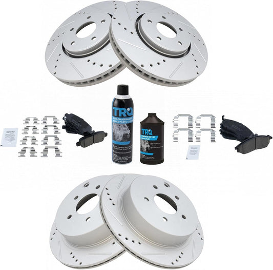 TRQ Performance Brake Pad & Rotor Kit for INFINITI FX35 FX37