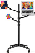 Triple Arm Height Adjustable Stand Mount with Rolling Wheel - Mobile