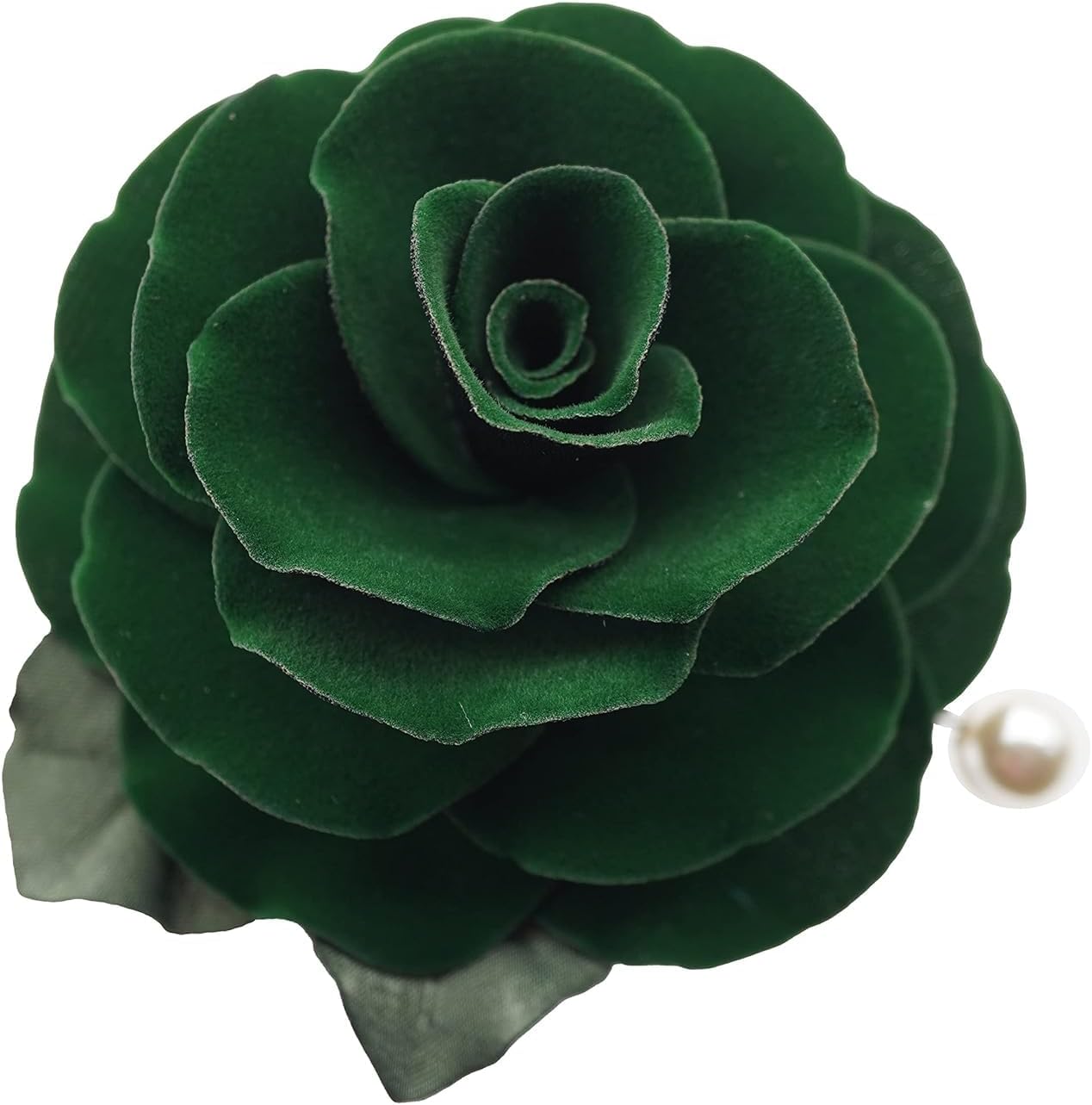 Jasmine Floral Brooch Pin - Handmade Velvet Flower Gift