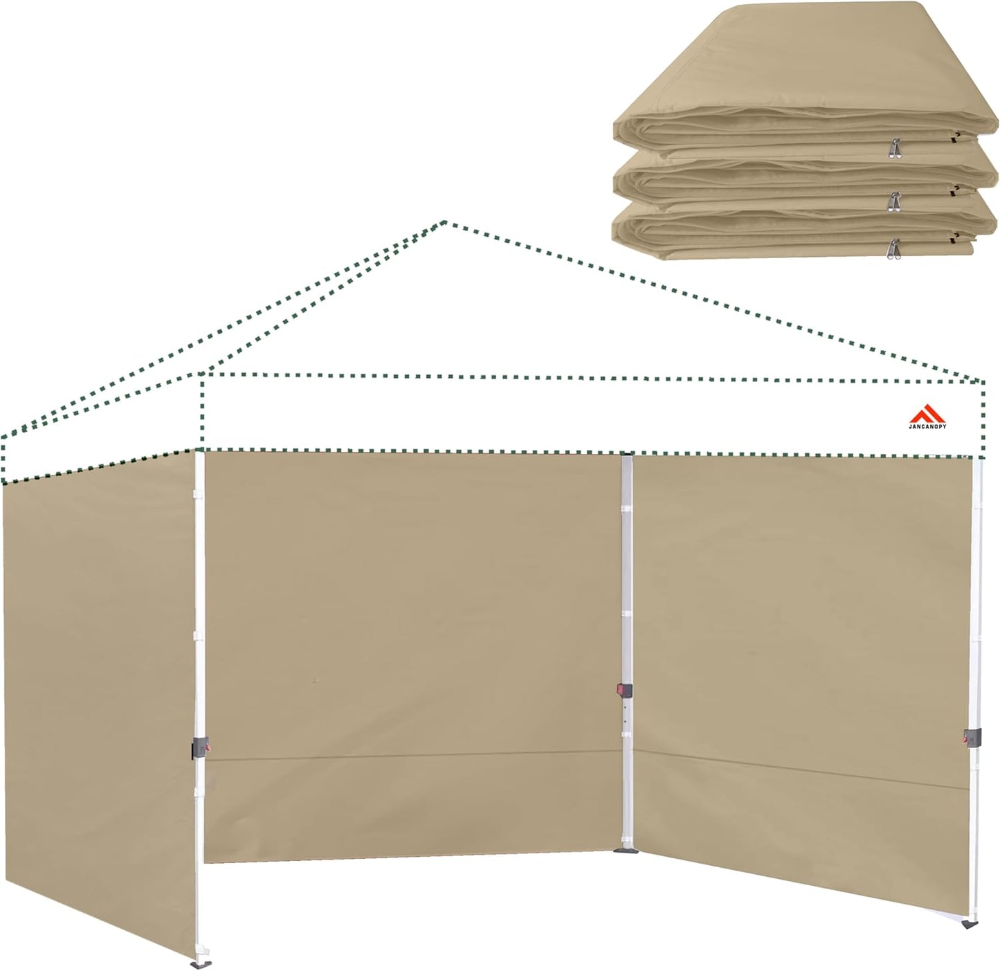 Canopy Tent Gazebo Sidewalls for 10x10 Canopy with Zippers