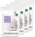 simplehuman Custom Fit Trash Can Liner C Cans - Durable Drawstring