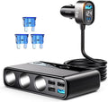 9 in 1 Cigarette Lighter Splitter - 210W Multi Port Car Charger