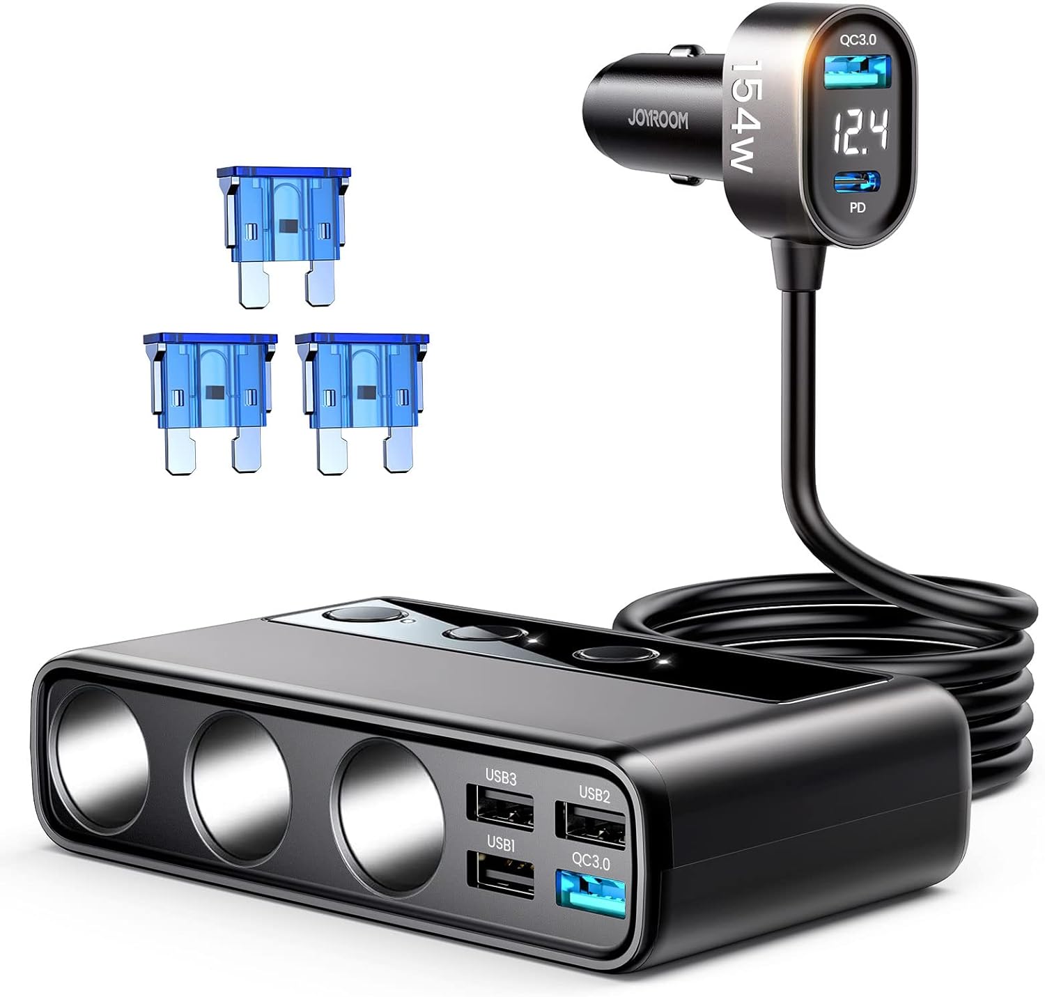 Power up All Car Devices with JOYROOM 9-in-1 Splitter!