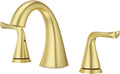Pfister Willa Bathroom Sink Faucet, 8-Inch Widespread - Brushed Gold
