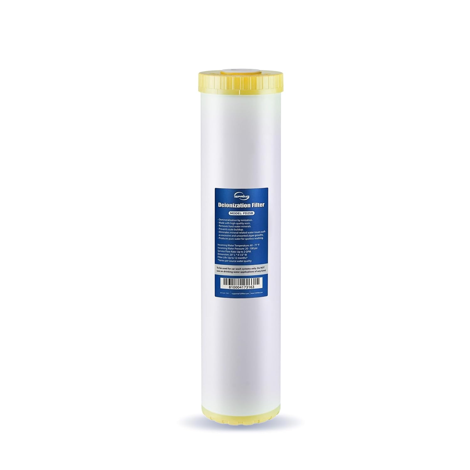 iSpring FD25B Deionized Water Filter for Spotless Car Wash