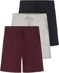 Men's Soft Lounge Pajama Bottoms 3-Pack - Breathable Sleep Shorts home