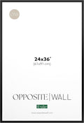 Opposite Wall 24x36 in Black Solid Oak Picture Frame - Lightweight