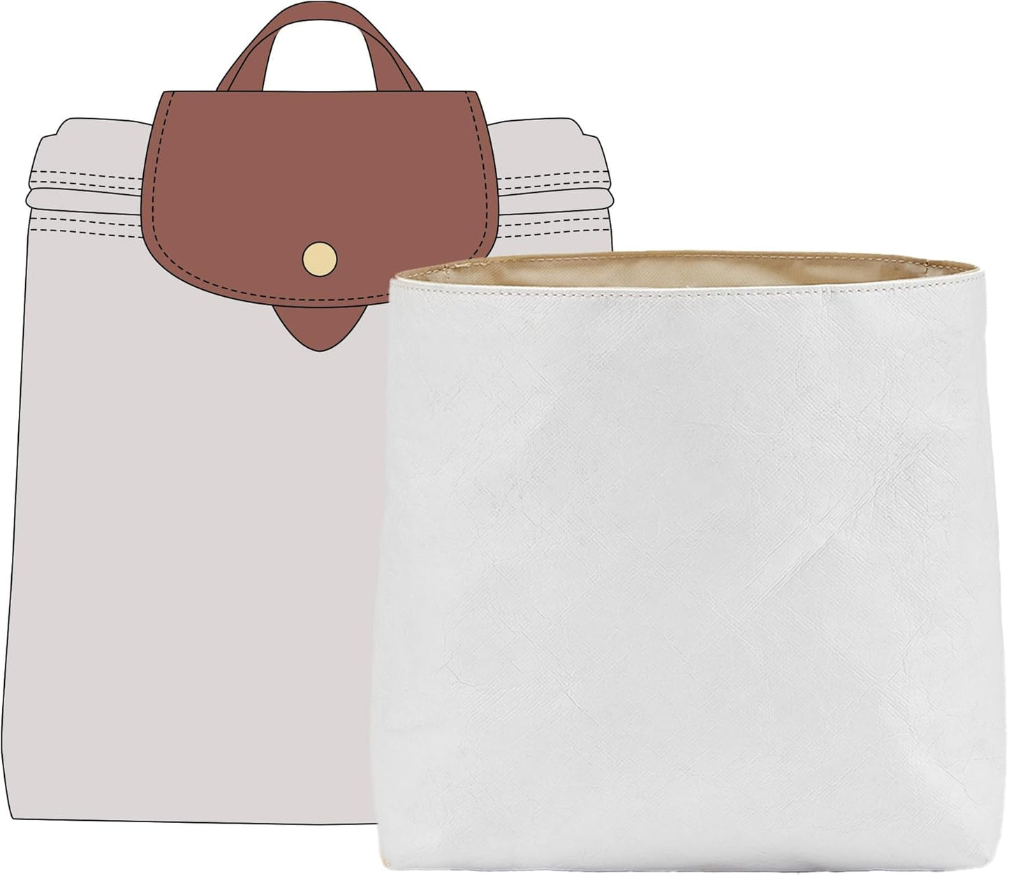 Doxo Upgraded Backpack Organizer Insert for Longchamp Bags