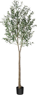 Artificial Olive Tree 83in Faux Topiary in Pot - Realistic Tall Silk