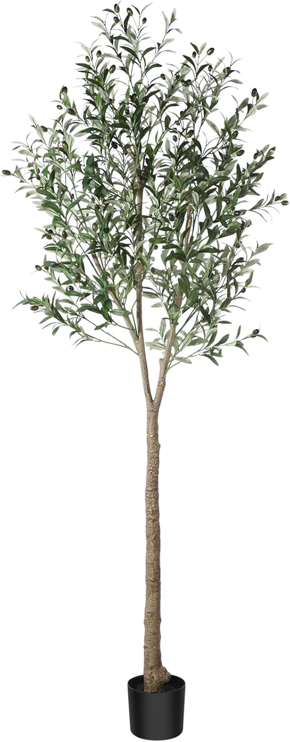 CROSOFMI 7Ft Artificial Olive Tree Plant for Home Decoration
