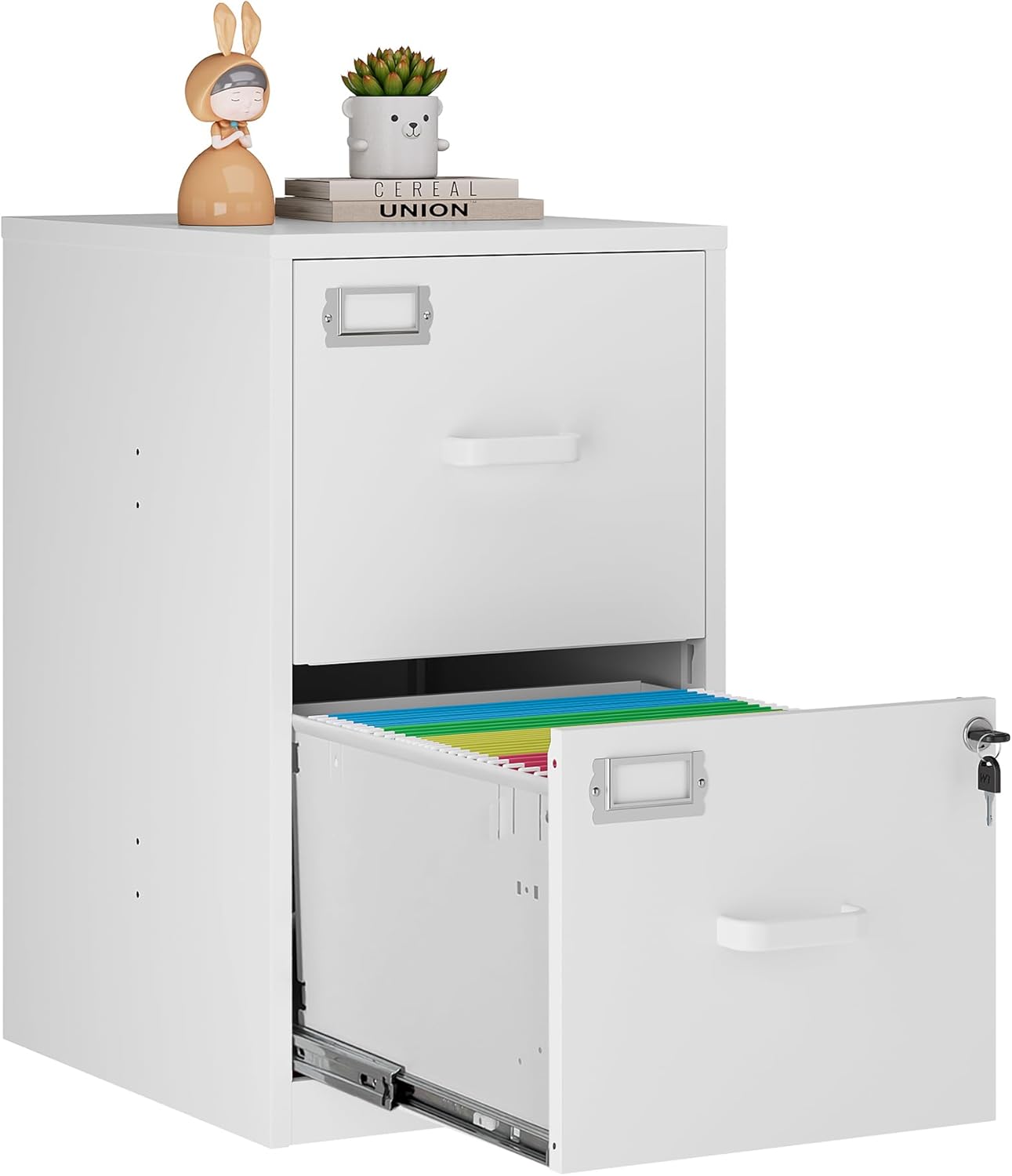2 Drawer Vertical File Cabinet with Lock for Office Storage