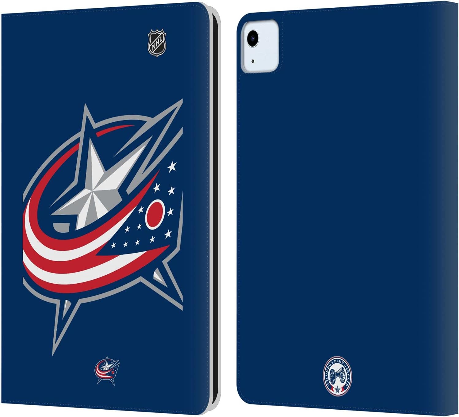 NHL Oversized Columbus Blue Jackets Leather Wallet Case for iPad
