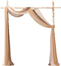 Wedding Arch Draping Fabric 3 Panels 20Ft Chiffon - Wrinkle Free Sheer