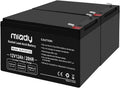 Miady 12V 12Ah Rechargeable Sealed Lead Acid Battery 2-Pack Set