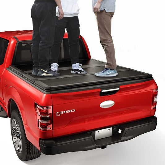 CARMOCAR Hard Tri-Fold Tonneau Cover for 2015-2024 Ford F-150