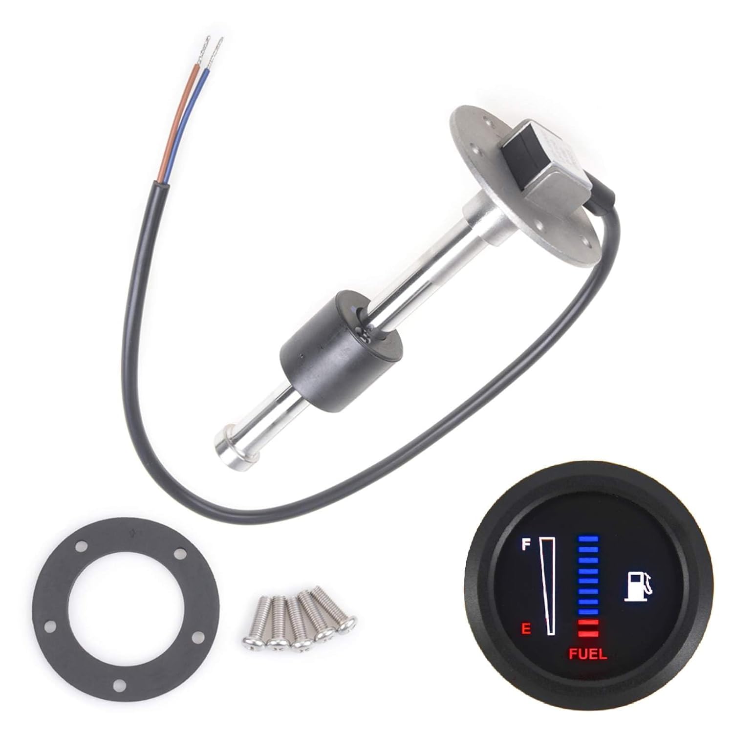 Fuel Sending Unit and Gauge Kit for Boat and Vehicle Use