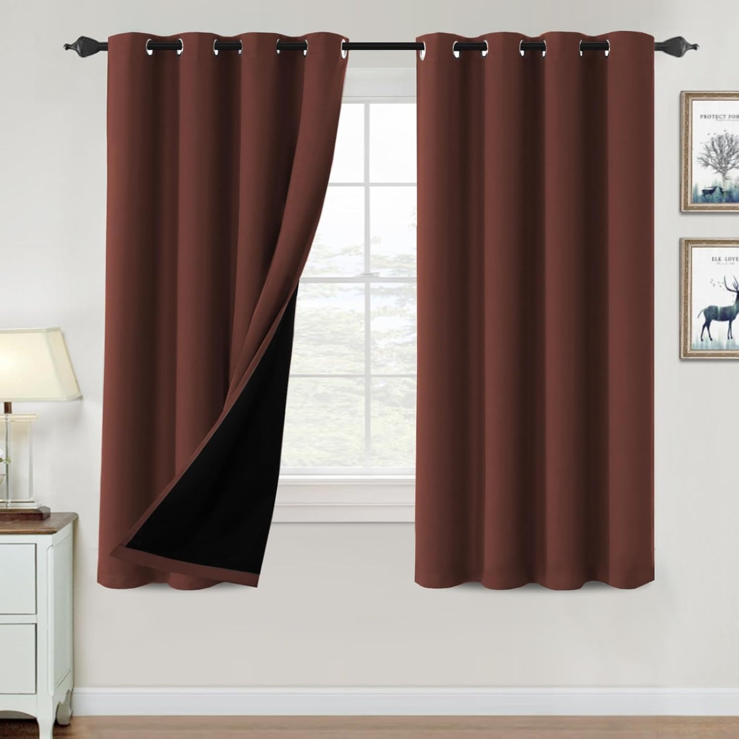 H.VERSAILTEX 100% Blackout Curtains for Bedroom & Living Room