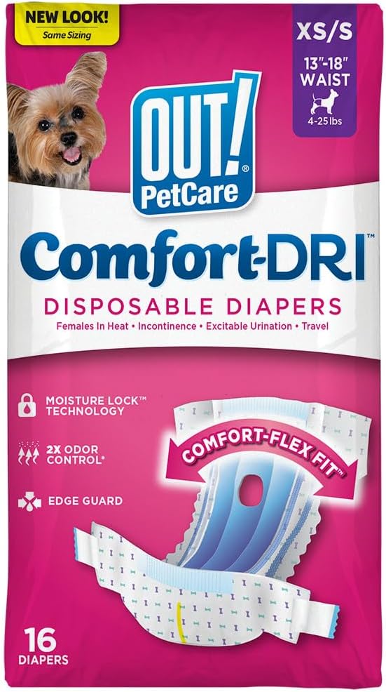 OUT! Petcare Disposable Female Dog Diapers - Stay Mess-Free!