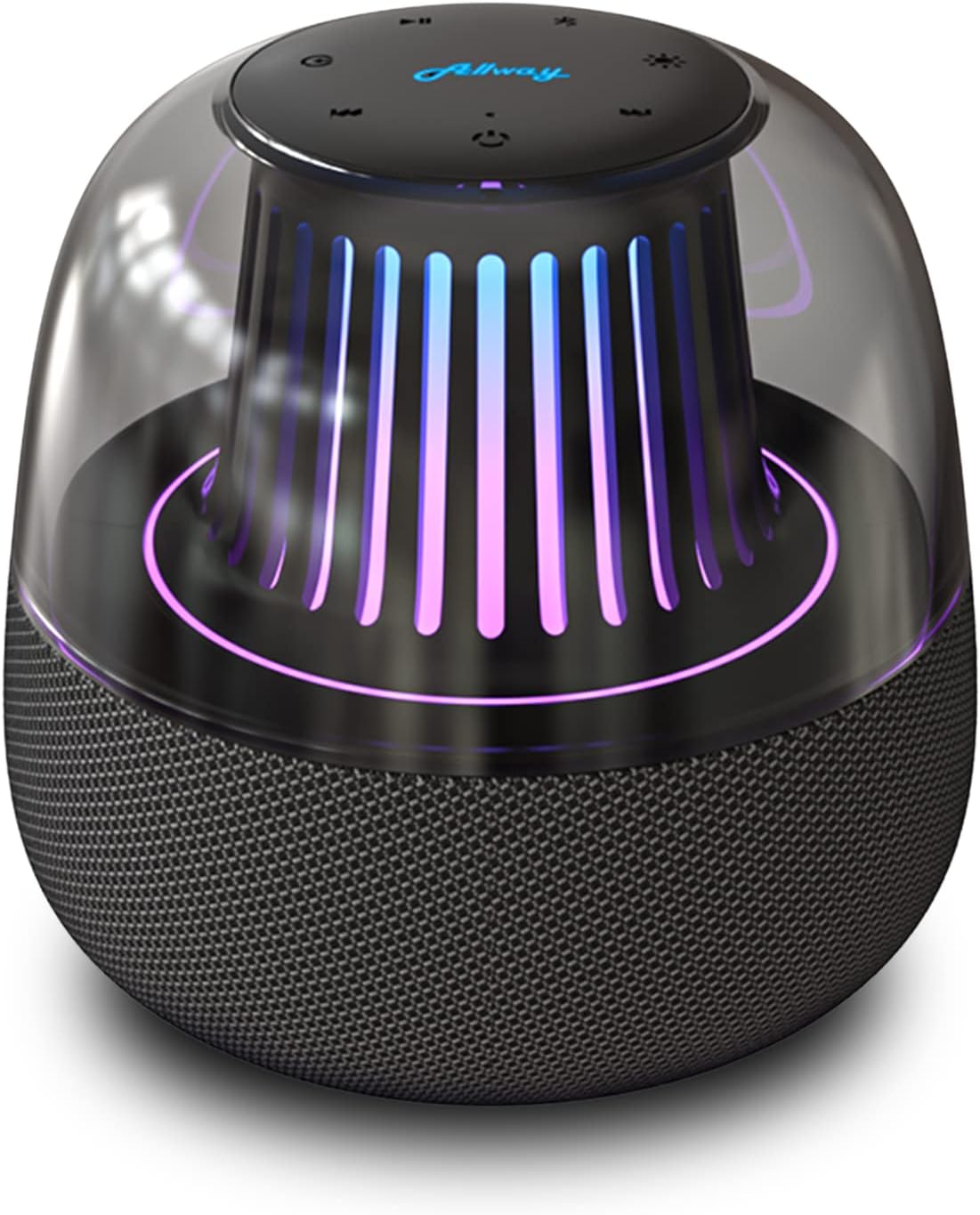 ALLWAY LED Bluetooth Speakers with 8 Light Modes and Super Bass