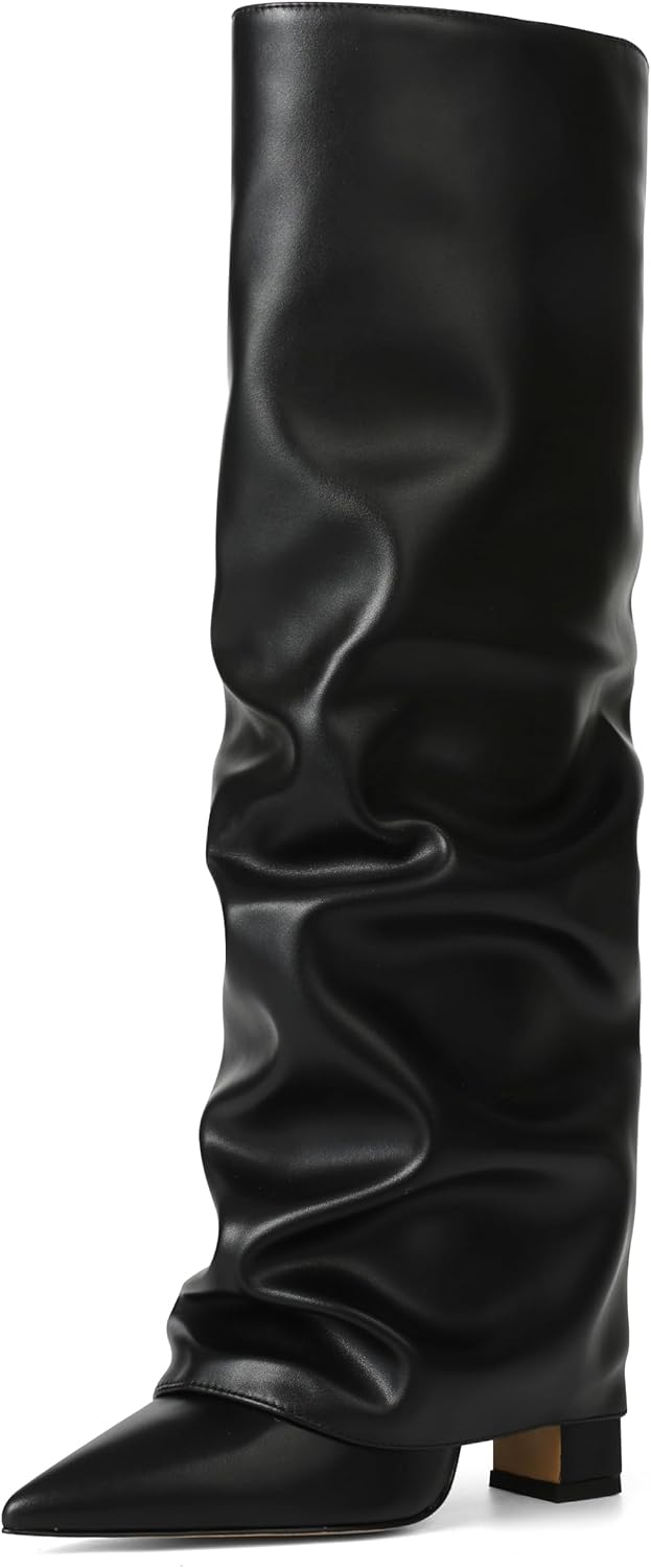 SaraIris Women's Slouchy Knee High Boots - Stylish and Comfortable