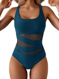 B2prity Women's Mesh One Piece Swimsuit - Tummy Control & Push-Up at