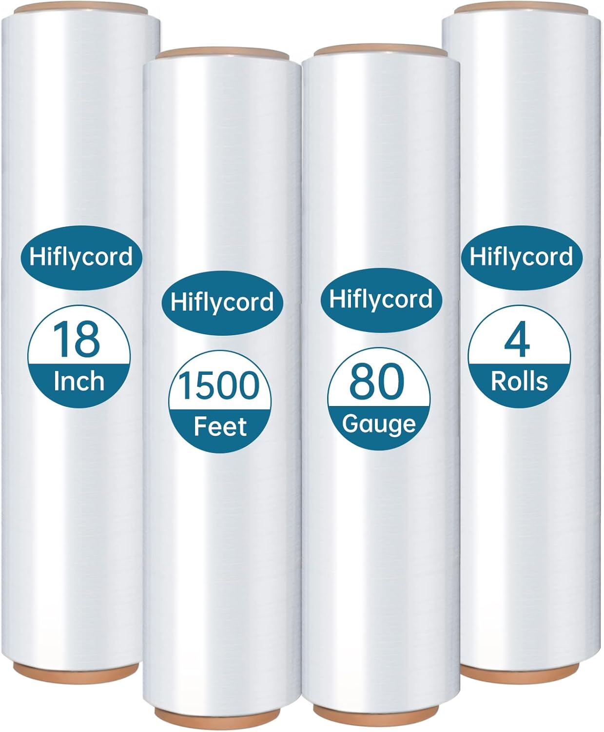 Stretch Wrap Film 18 Inch x 1500FT - Heavy Duty Shrink Wrap