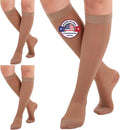 Plus Size Compression Knee Highs 15-20mmHg - Closed Toe