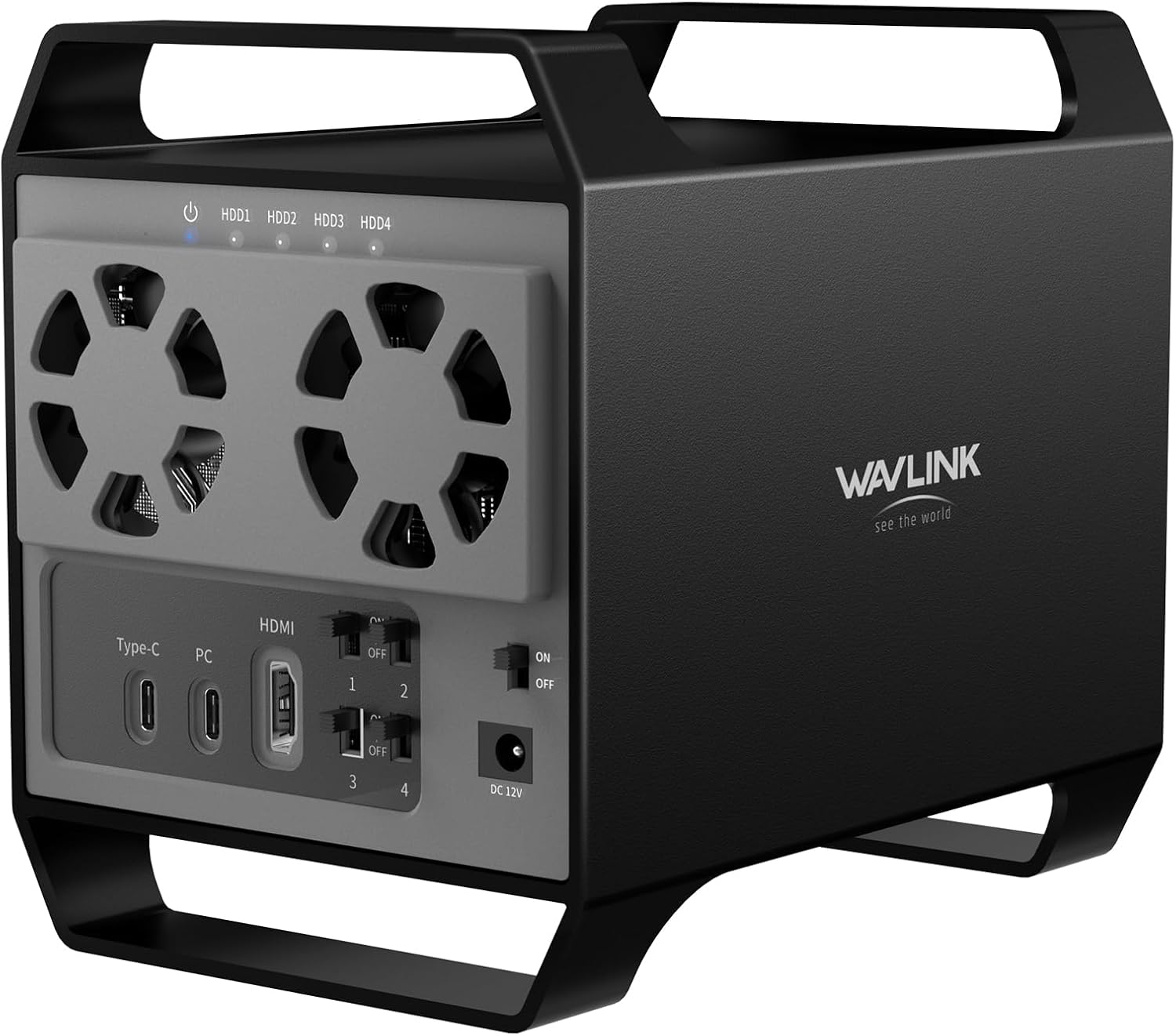 High-Speed 10Gbps USB-C 4-Bay HDD Enclosure