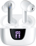 HYIEAR Wireless Earbuds Bluetooth V5.3 - 40H Playtime, LED Case