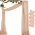 MLMC Nude Wedding Arch Draping Fabric 4 Panels 29in x 20 ft - Romantic