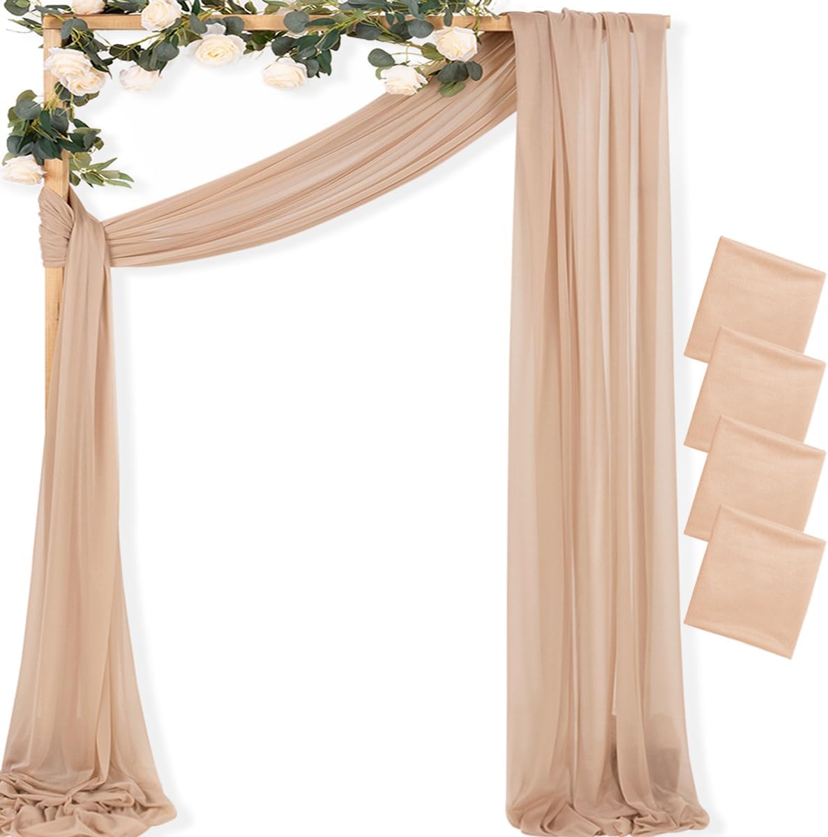 MLMC Nude Wedding Arch Draping Fabric for Elegant Events