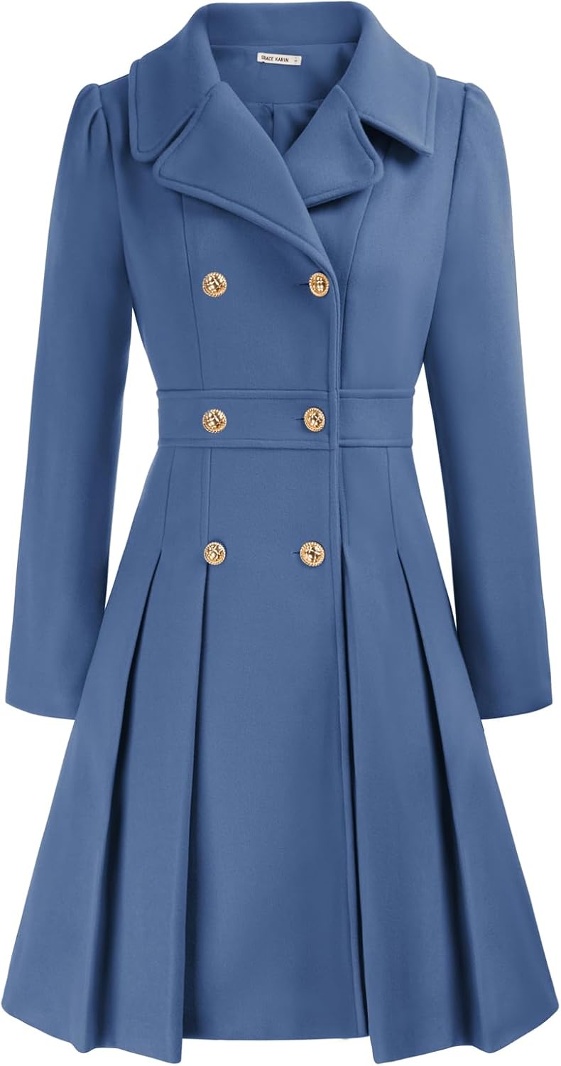 GRACE KARIN Women's Fashion Trench Coat for All Seasons Style
