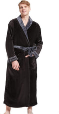 FashGudim Mens Full Length Plush Fleece Robe - Big & Tall Comfort is