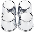 RTRHINOTUNING 4PCS 2.64in Push Through Wheel Center Caps - Chrome