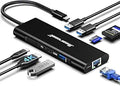 USB C Hub 8in1 Docking Station - 4K 60Hz, Ethernet, 100W PD