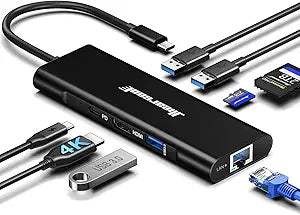 Hiearcool USB C Hub with 4K HDMI and Ethernet Adapter for Laptops