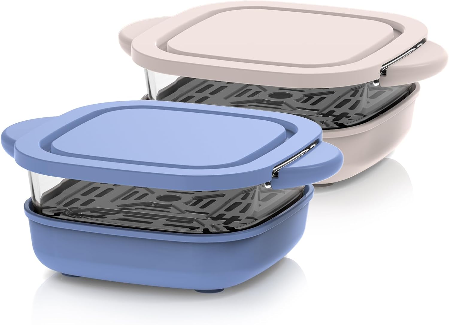 Ninja Crispi 2 Pack 6 Cup Glass Containers with Leak-Proof Lid