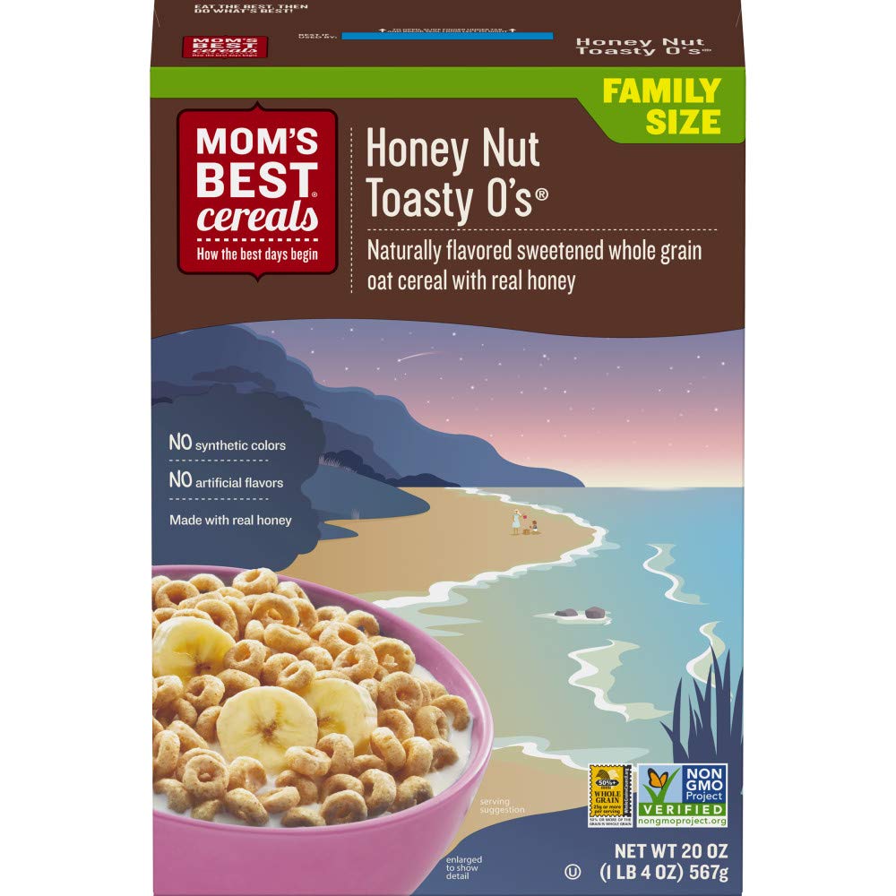 Mom's Best Honey Nut Toasty O's Cereal - Whole Grain Goodness