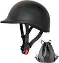 Open Face Motorcycle Helmet with Bag - DOT Approved Half Cap