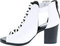Soda Womens Open Toe Heel Sandal - Imitation Suede Cut-Out 3.5in