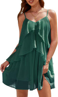 DRESSTELLS Women's Cocktail Ruffle Tiered Dress for Parties