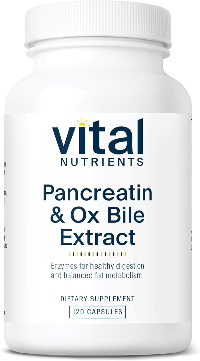 Vital Nutrients Pancreatin & Ox Bile Extract for Digestion