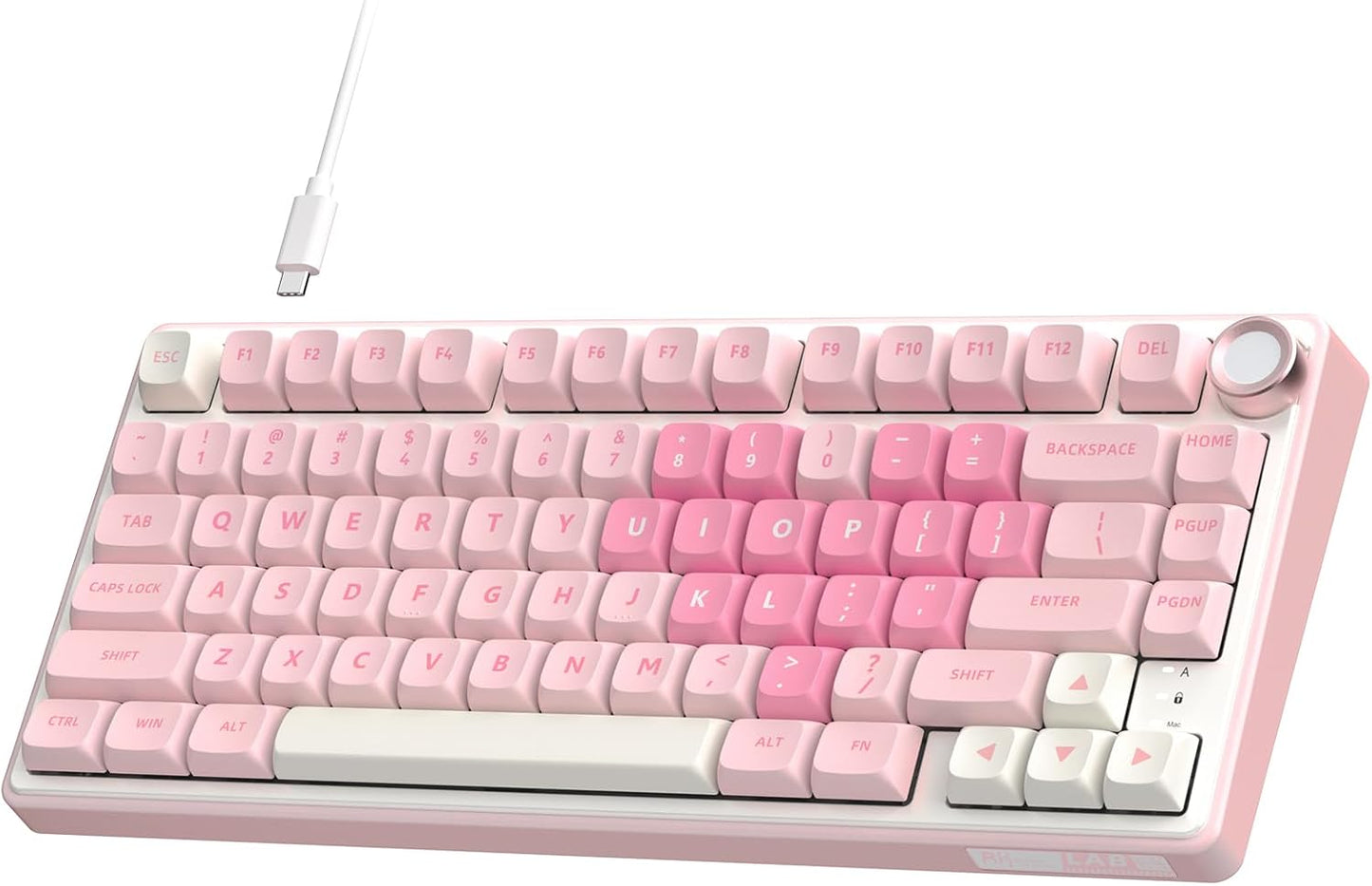 RK R75 Mechanical Keyboard Wired with Volume Knob for Gamers