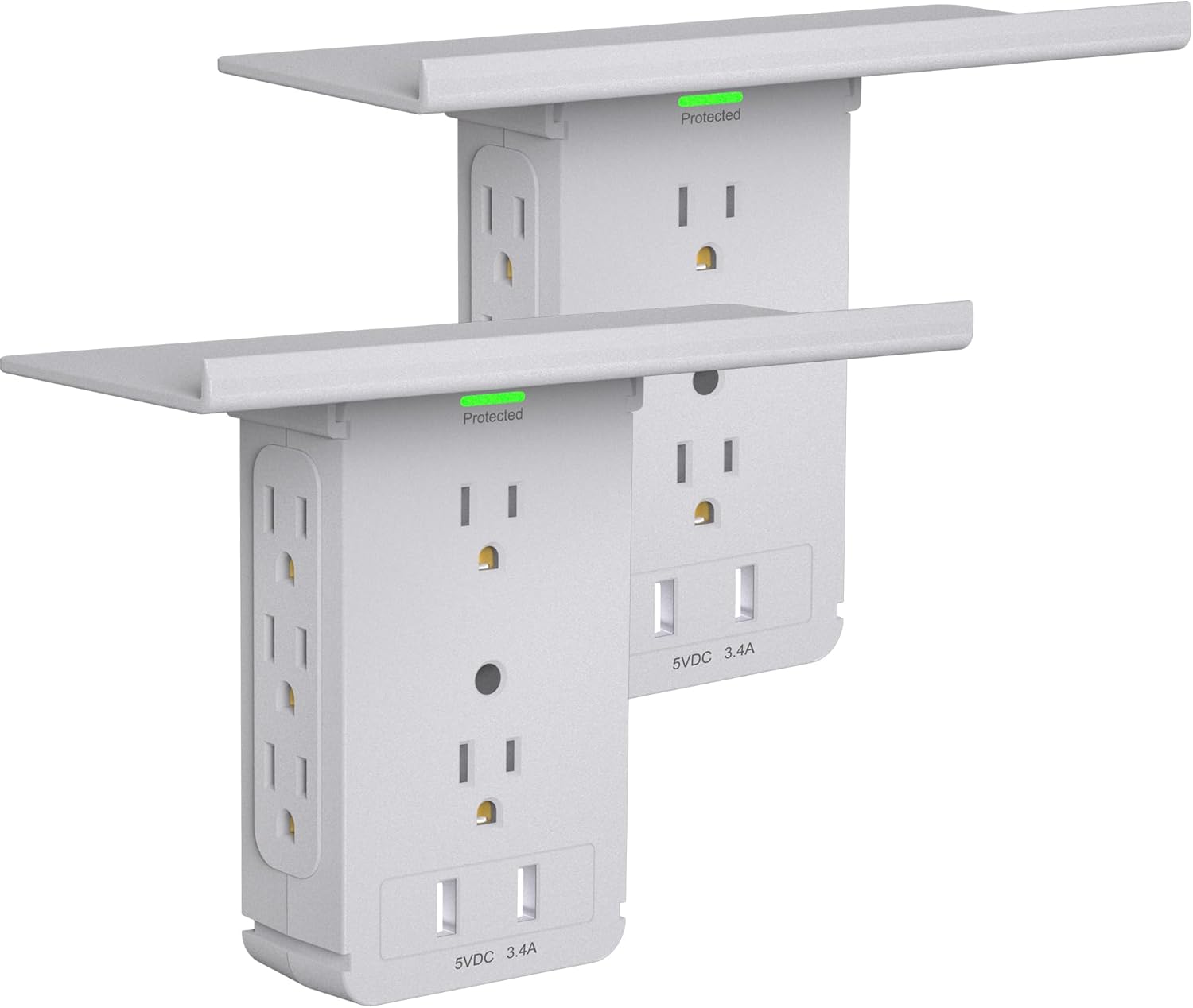 CFMASTER 10 Port Surge Protector with Shelf