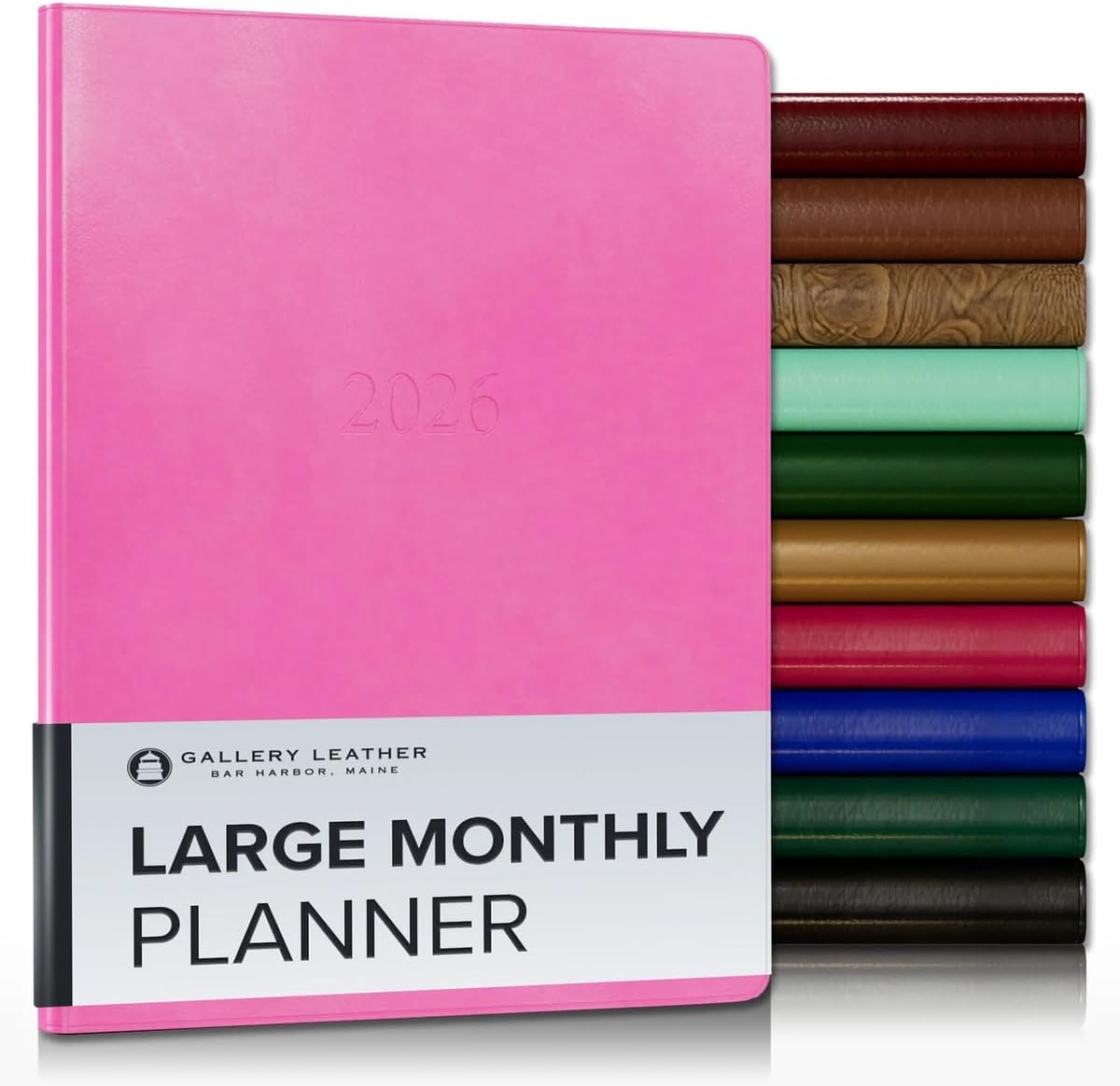 Gallery Leather Large Monthly Planner 2025-2026 for Success