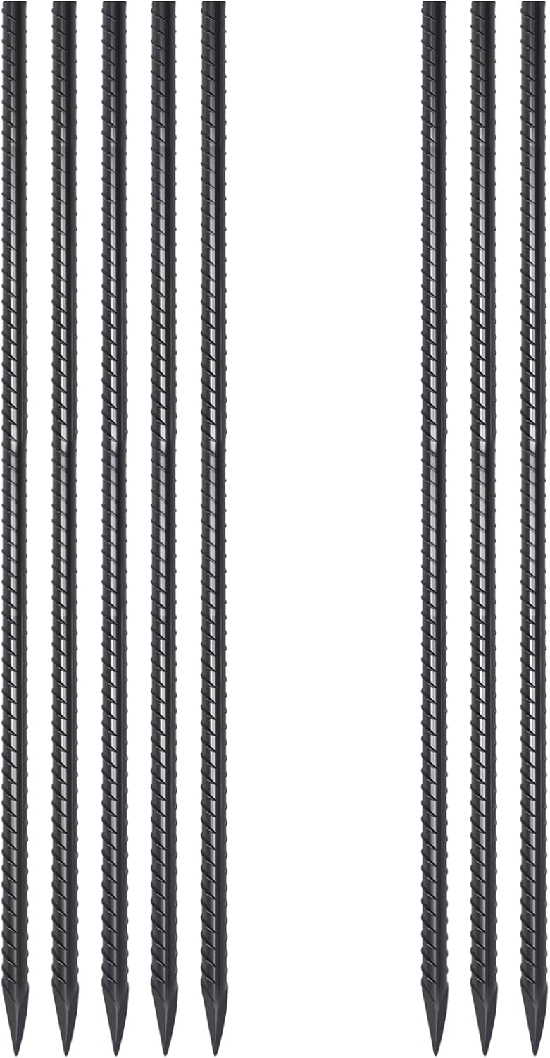 Metal Rebar Stakes 36 Inch Heavy Duty Ground Stakes for Landscape