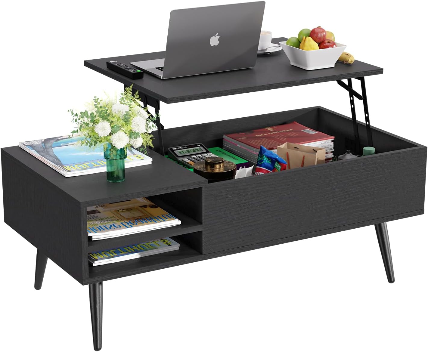 Adjustable Lift Top Coffee Table - Hidden Storage