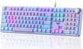 AULA F2088 Pro 108-Key Purple Mechanical Keyboard - Removable Cover