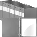 3 Ring Binder 1.5 in Plastic Flexible Binder 12 Pack - Organized